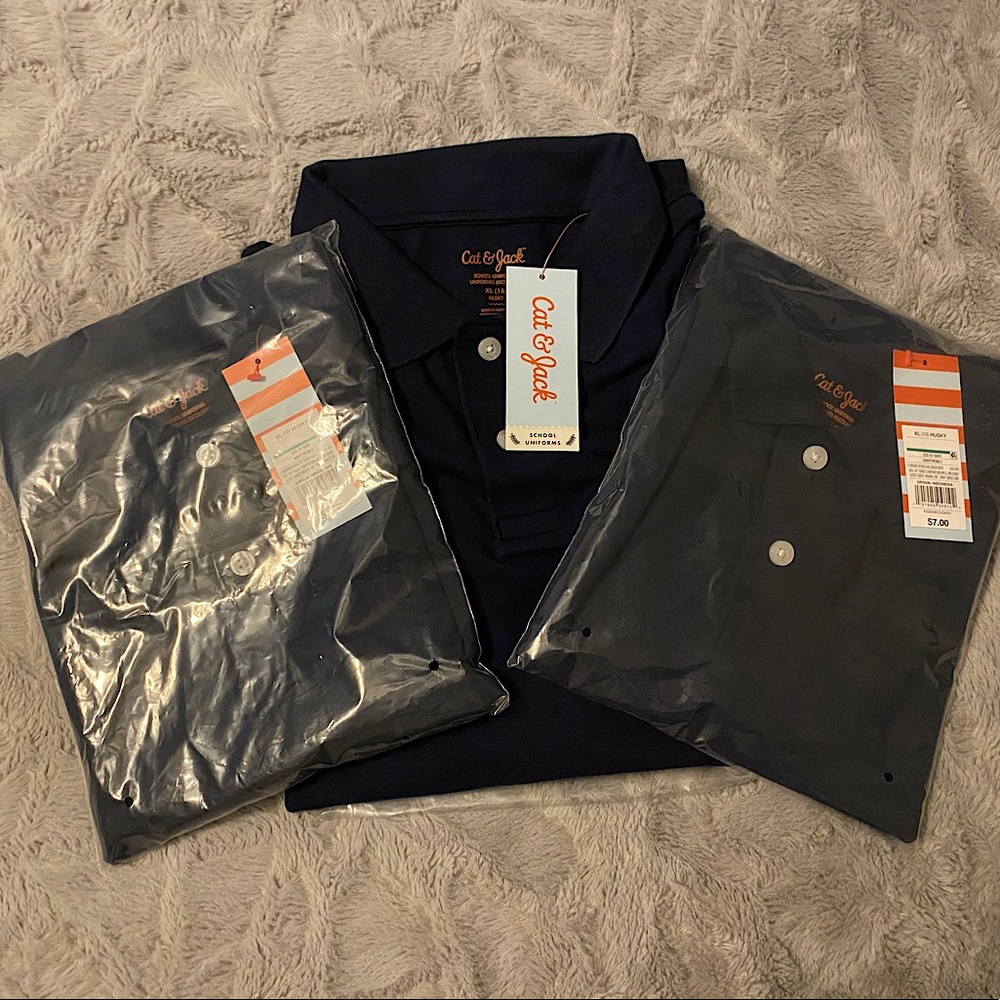 NWT! Boys XL/16 Husky Uniform Polo Shirts Bundle!!